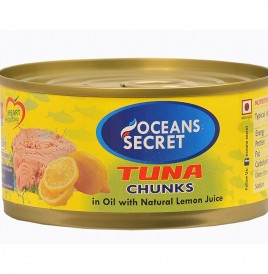 Oceans Secret Tuna Chunks In Oil With Natural Lemon Juice  Tin  180 grams
